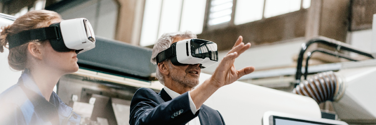 two people using vr device hero